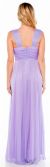 Braid Accent Ruched Long Formal Bridesmaid Dress  back in Lilac